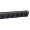 Equip 19" čierna / Zásuvkový panel / 1U / 8x Schuko / vypínač / vidlica 90 ° / 16 A / hliník