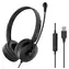 Equip USB headset s mikrofónom čierny / Headset / USB-A / kábel 2 m / impedancia 32 ?