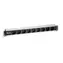 Equip 19" Zásuvkový panel čierna / strieborná / Zásuvkový panel / 1U / 9x Schuko / 16 A / hliník