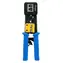 Equip Krimpovacie kliešte RJ45/RJ11/RJ12 modro-čierne / Krimpovacie kliešte / Cat5e/Cat6a / račňové / oceľová konštrukcia