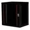 Equip nástenný rozvádzač 12U 600×450 čierna / Nástenný rozvádzač / 19" / Sklenené dvere / Pasívne chladenie