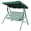 CALTER GREEN 2 zelená, biela / Záhradná hojdačka / pre 3 osoby / 170x110x153 cm / Nosnosť 220 kg
