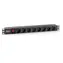Equip 19" čierna / Zásuvkový panel / 1U / 8x Schuko / vypínač / 16 A / plast