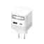 Cuktech AD653W biela / Nabíjací adaptér / GaN / 67W / 2x USB-C + USB-A / výsuvný kábel USB-C 70 cm
