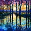 Norimpex Diamantové maľovanie Brezy pri jazere / 30x40 cm