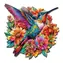 2KIDS TOYS Drevené puzzle Kolibrík / 100+ dielikov / od 14 mesiacov