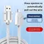 Cable USB-C - USB-A kábel s tlačidlom pre odpojenie / Kábel / 6A rýchle nabíjanie / textilné opletenie / 2 m