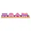 Bigjigs RAIL Drevený vláčik Princess / 9 dielov / FSC / od 1,5 rokov