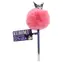 BLUESKY Guľôčkové pero Kuromi PomPom / Sanrio / chlpatý pompon / čierna náplň