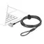 NaviLock Káblový zámok na notebook 3v1 / Zámok na notebook / Kensington, Nano, Noble Wedge / 2 m