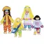 GOKI Bábiky Hippie rodina 4 ks / Drevené / 9-11 cm