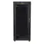 Lanberg 27U 19" čierny / Stojanový rozvádzač / 600x600 mm / Flat pack / Sklenené dvere / LCD