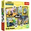 Trefl Puzzle Mimoni a monštrá 4v1 / 35 + 48 + 54 + 70 dielikov / 28,5 x 20,5 cm