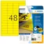 Herma signálne etikety A4 45,7x21,2 mm žltá / Fólie / vodeodolné / laser / 1200 ks