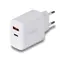 Lindy 73424 30W biela / Nabíjačka / USB-C + USB-A / PD 3.0