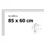 BFHM Hliníkový rám na puzzle 85x60 cm strieborný / Rám na puzzle / Sklo 2 mm / Výška profilu 23 mm