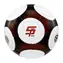 Sportteam Futbalová lopta S2 čierno-červená / vel. 5 / PVC trojvrstvová / Strojovo šitá
