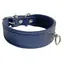Huhubamboo Metal obojok modrý XS / Obojok pre psov / 24 mm x 22-27 cm / hovädzia koža