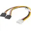 Lanberg CA-HDSA-11CU-0030 / Napájací kábel / Molex 4pin - 2x SATA 15pin / 0,3m