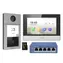 HIKVISION DS-KIS604-S(C) / Sada IP videotelefónu / bytový monitor / dverové stanice / switch / microSD