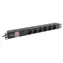 Lanberg PDU čierna / Zásuvková lišta do racku / 19" 1U / 6x zásuvka PL / 16 A / 2 m
