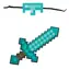 DISGUISE Sada doplnkov Minecraft Steve diamantový / Licenčné doplnky / Maska a penový meč