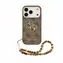 Guess PU 4G Metal Logo Strap pre iPhone 18 Pro Max hnedá / Zadný kryt / Umelá koža / Kovové Logo