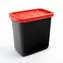Doloni Úložný box 9 l čierny / Úložný box / plast / 29 x 28 x 18 cm