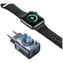 USAMS CC293 T67 šedá / Sieťová nabíjačka / 20W / USB-C + USB-A / Bezdrôtové nabíjanie Apple Watch