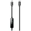 4smarts ScreenCord čierny / Kábel USB-C / 240 W PD 3.1 / TFT displej / 1,2 m / nylonový oplet