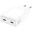 4smarts PDPlug Slim Dual biela / Sieťová nabíjačka / GaN / 2x USB-C / 65 W