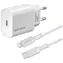 4smarts VoltPlug 20W PD USB-C biela / Sieťová nabíjačka / PD 20W / kábel USB-C - Lightning 1m