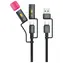 4smarts Explorer 4v1 čierna / Kábel USB-C / 60 W / 480 Mb/s / 1 m