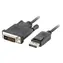 Kábel DisplayPort - DVI-D(24+1) čierny / Video kábel / 1 m / M/M / Full HD 1080p