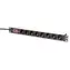 Digitus PDU 1U 8x Schuko čierna / Zásuvková lišta / 230V/16A/4000W / kábel 2m / hliníkové telo / vypínač