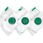 YATO Respirátor FFP2 s výdychovým ventilom / 3 ks v balení / EN 149:2001