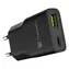 Natec Ribera GaN Slim čierna / Nabíjačka / 20 W / USB-C + USB-A / GaN / PD 3.0