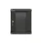 Lanberg WF11 čierna / Nástenný rack / 10" / 6U / 300×300 mm / sklenené dvere / flat pack