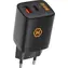 Hammer RapidCharge Duo čierna / Nabíjačka do siete / 30 W / USB-A / USB-C (PD)
