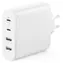 Alogic Rapid Power 100W biela / Nabíjací adaptér / GaN / 4X USB / Kábel 2 m