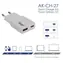 Akyga AK-CH-27 / Sieťová nabíjačka / 30W / GaN / USB-A + USB-C / PD / QC 3.0