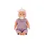 LULLABABY Bábika 35 cm v overale s čelenkou Lila / od 2 rokov