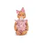 LullaBaby Bábika 35 cm v overale s čelenkou Floral Pink / od 2 rokov