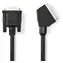 Nedis SCART - VGA kábel čierny / Kábel / SCART (M) - VGA (F) / Poniklované konektory / 2 m / 480p