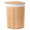 Compactor Kôš na bielizeň Bamboo - rohový prírodný / 40 L / 35 x 35 x v60 cm / bambus