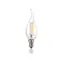 Ideal lux Classic Colpo Vento číra / LED filamentová žiarovka / E14 / BA35 / 4W / 430lm / 3000K / nestmievateľná