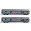 Roco 6280044 2dielna sada Dvojposchodový automobil Bmto ČD / Sada vagónov / TT (1:120) / dĺžka 446 mm / epocha V / od 14 rokov