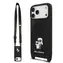 Karl Lagerfeld Saffiano Crossbody Popruh Karl and Choupette / Zadný kryt pre iPhone 18 Pro / Čierna