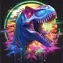 Norimpex Diamantové maľovanie Neónový T-Rex / 30x40 cm