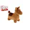 TEDDIES Hopsadlo kôň hnedé / Plyš / výška sedla 23 cm / na batérie so zvukom / 12m +